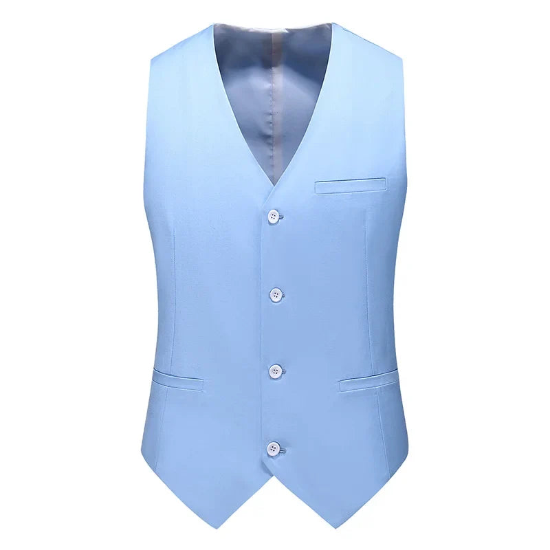 Vest for Men 17 Colors Solid Color Slim Single Breasted Waistcoat Business Fashion Casual High Quality Men Clothing Suit Vests