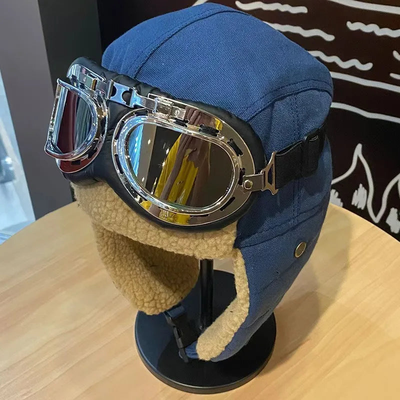 Unisex Aviation Trapper Hat - Korean Style Thermal Windproof with Ear Flaps for Cycling Winter