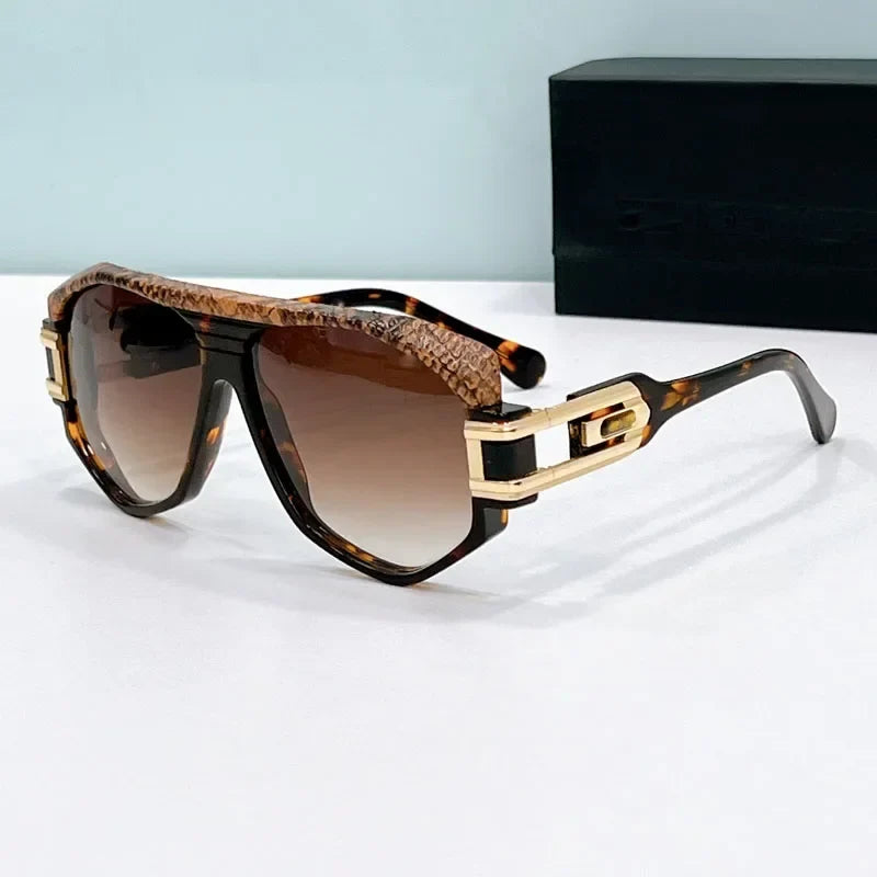163 luxury designer men's sunglasses women high quality acetate alloy irregular square frame Prescription eyeglasses fashion