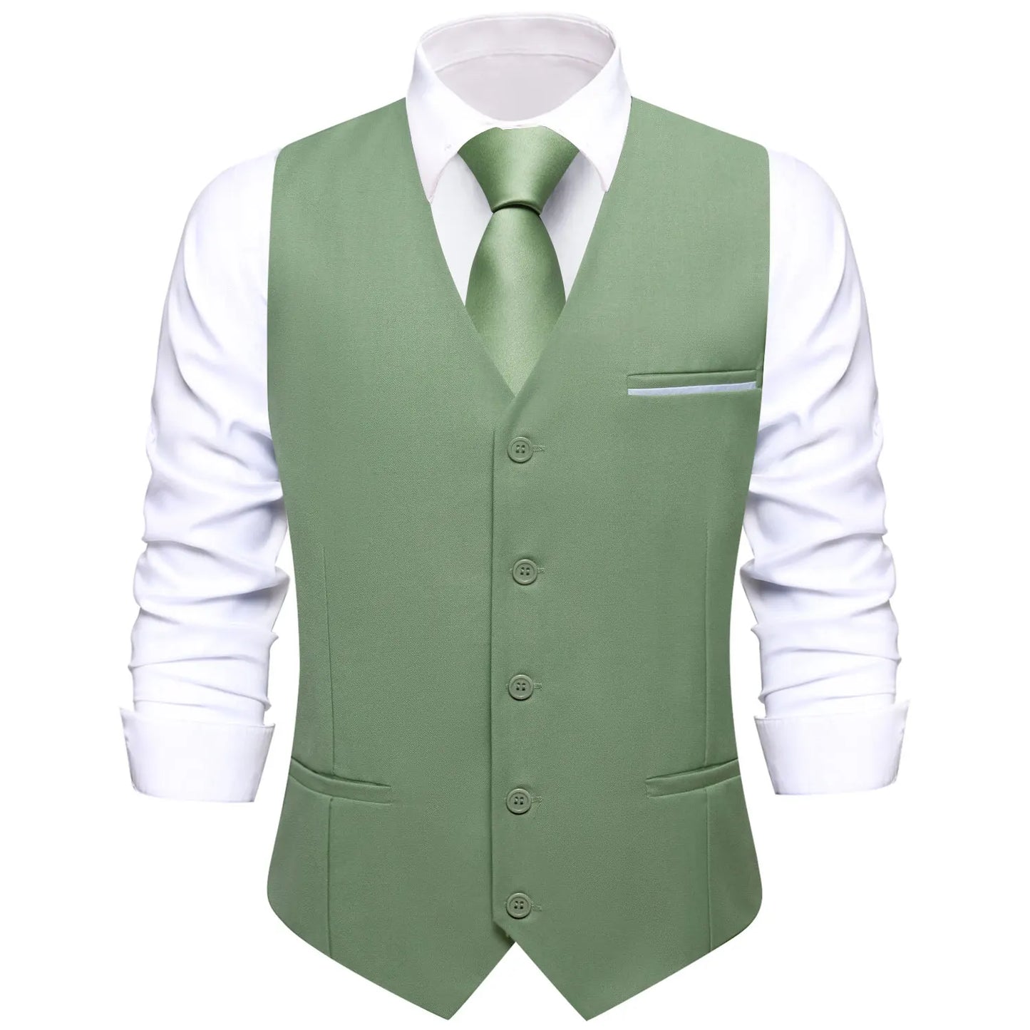 Solid Peach Pink Men Vest Wedding Slim Waistcoat Neck Tie Hanky Cufflinks Set for Male Business Party Designer Gifts