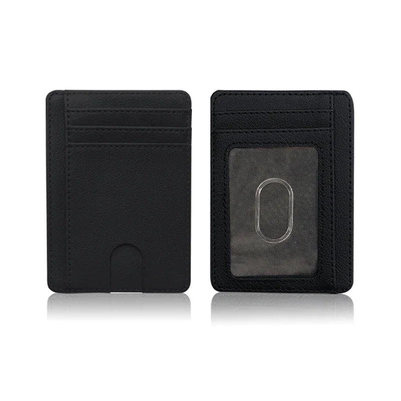 Carbon Fiber RFID Blocking Slim Wallet Credit Card Holder Pu Leather Minimalist Male Smart Wallets for Men Billetera Hombre