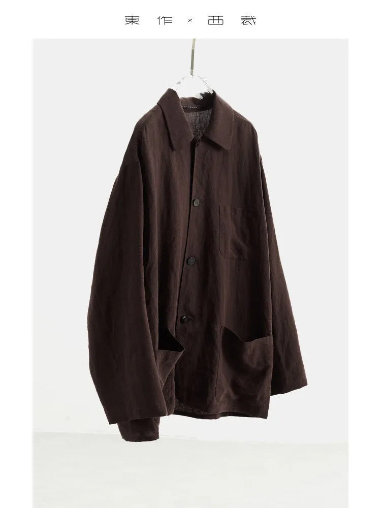 Women's Linen Shirt Jacket, Loose-Fitting Stylish Top, New Style for Spring/Summer 2026