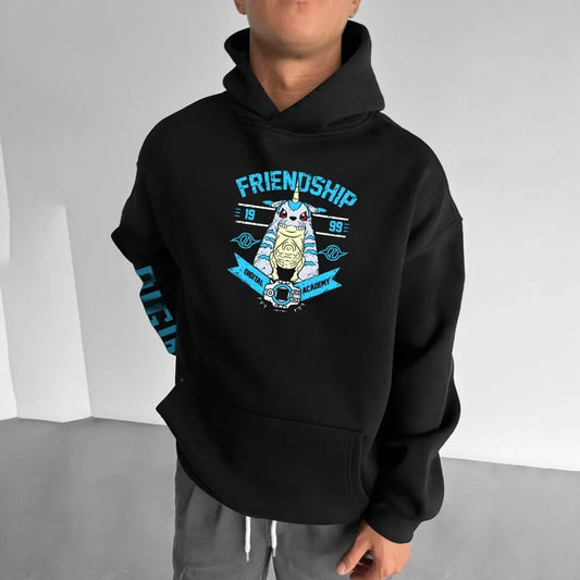 Digimon Men's Hoodie Sweater Gabumon Japanese Anime Spring and Autumn Boys Children's Long-sleeved Parent-child Outfit