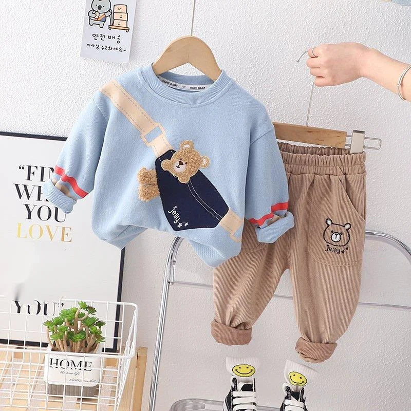 New Spring Autumn Baby Girl Clothes Children Boys T-Shirt Pants 2Pcs/Sets Toddler Casual Costume Infant Outfits Kids Tracksuits