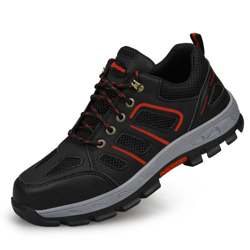 2022 Latest Summer Safety Work Shoes For Men Breathable Indestructible Steel Toe Boots Male Footwear Anti-smash Hiking Shoes