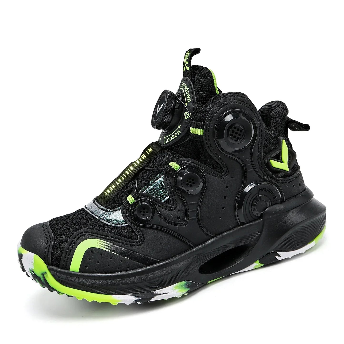Kids Basketball Shoes Boys Air Cushion Sneakers Non-Slip Comfortable Outdoor Sports Shoes