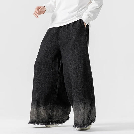 Streetwear Men Wide Leg Jeans Oversized Fashion Loose Jean Pants Male High Street Jogger Woman Denim Trousers Plus Size 5XL