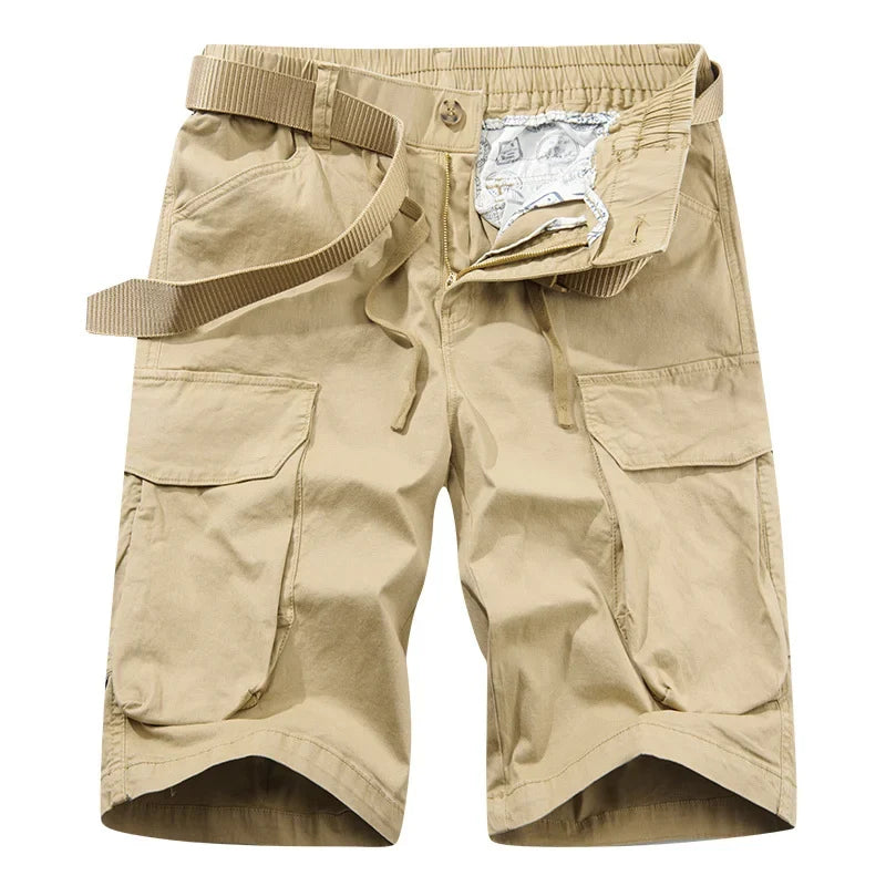 Men Spring Casual Tactical Cargo Shorts Men Multi Pocket Outdoor Shorts Men Breathable Sports Workout Daily Wear Male Shorts