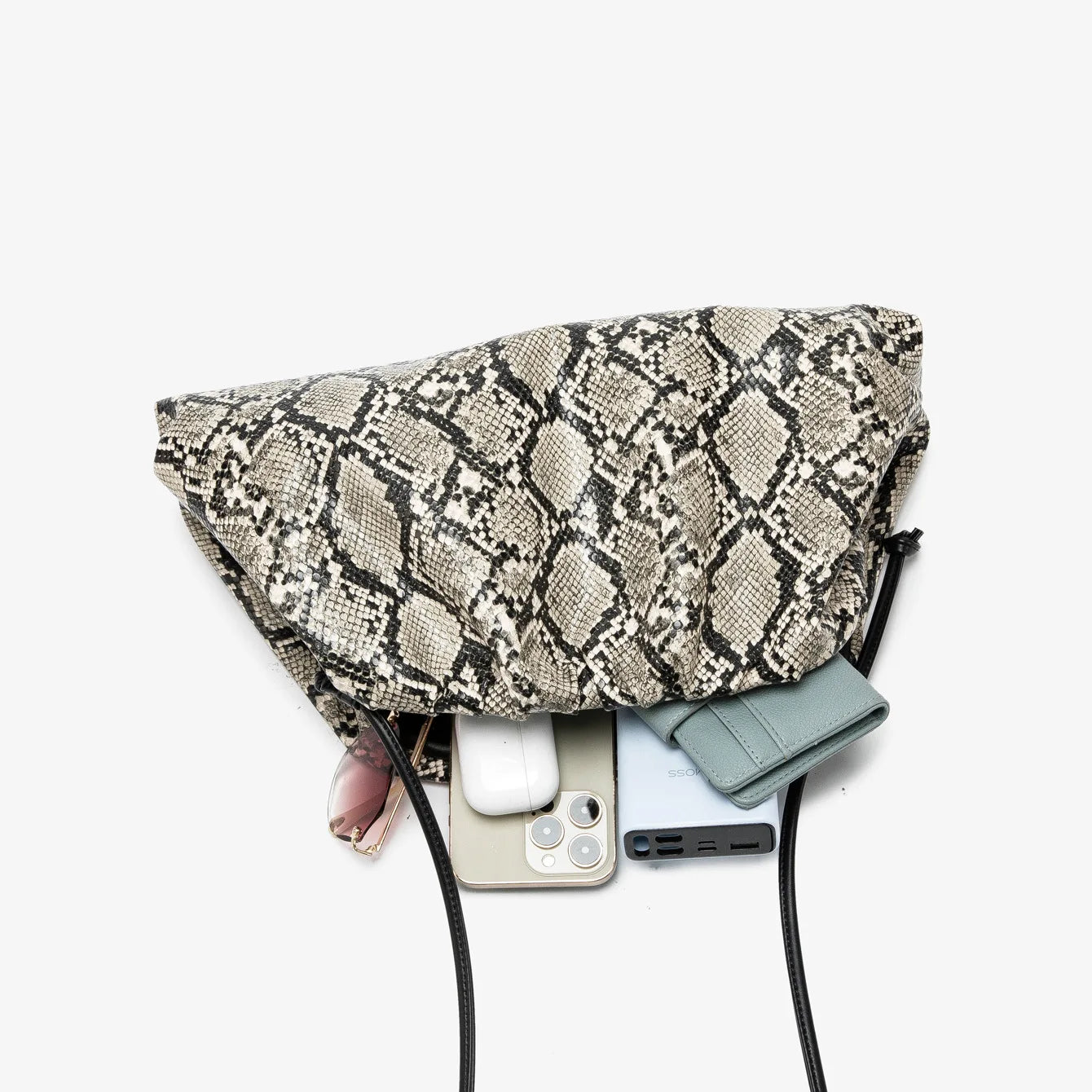 2026 Ruched Serpentine Dumpling Bags Women Pouch Handbag Cloud Clutch Snake Pattern Shoulder Crossbody Bag Luxury Designer Bag