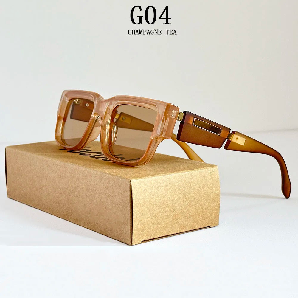 New Square Sunglass Men Luxury Sunglasses Women Vintage Fashion Glasses Summer Vacation Gafas De Sol Hombre Lunette Soleil Femme