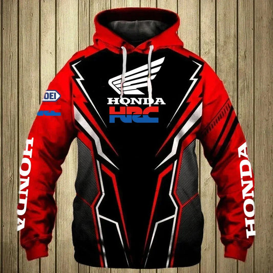 Hoodie Streetwear Fashion Honda Logo 3D Print Men's Hooded Sweatshirt Large Size Outdoor Sport Clothing Honda Racing Suit