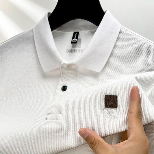 High end brand 100% cotton polo shirt short sleeved men's 2024 summer fashion embroidery comfortable breathable casual T-shirt