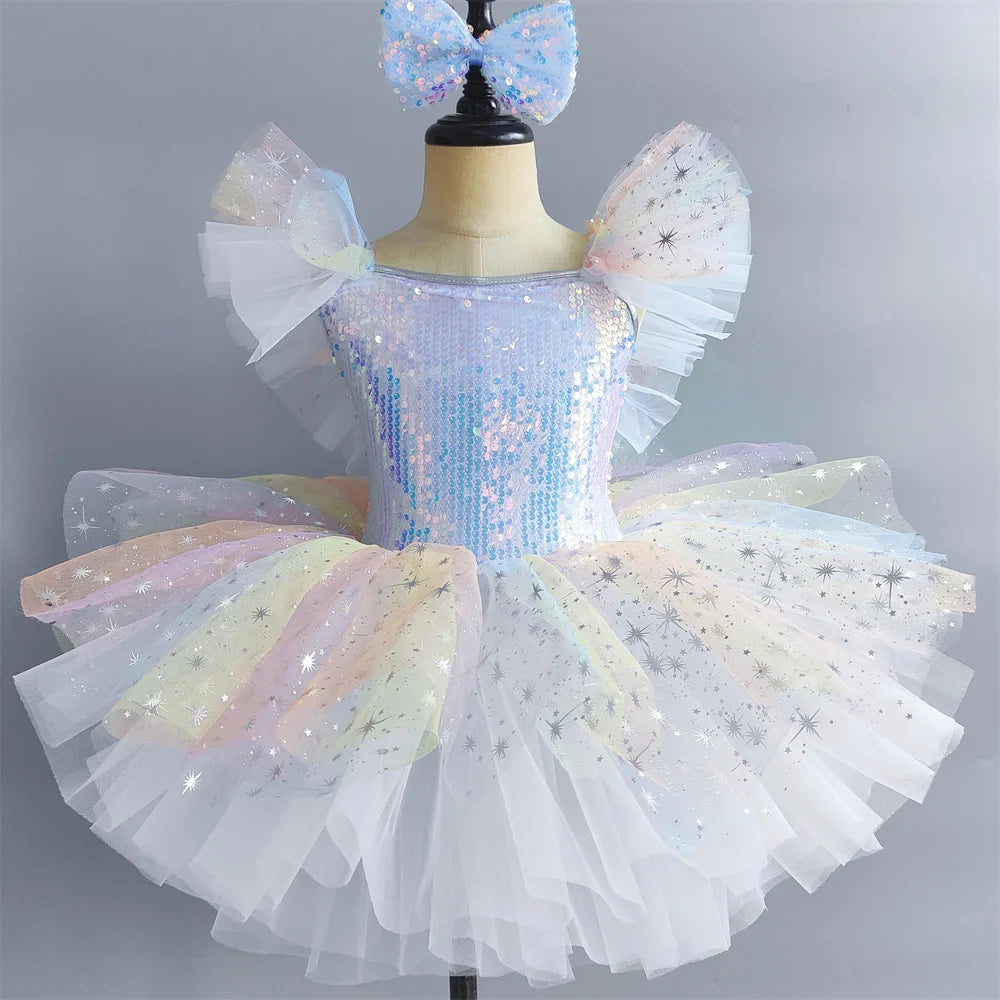 Summer Ballet Dress Girl Dance Costumes Ballet Leotards Casual Kids Dresses Tutu Ballerine Girls Clothes Vestidos Children's Day