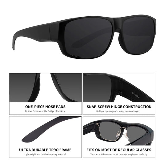 Polarized Sunglasses for Men Women Fit Over Glasses Wraparound Sunglasses gafas de sol hombre lentes de sol 8239