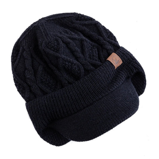 New Unisex Winter Hat Plush Fur Lined Warm Earflap Cap Stylish Soft Beanie Hat Outdoor Thick Ski Sports Knitted Hat