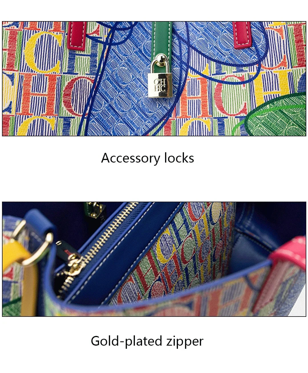 Women's Handbag Fashion Letter Printed Flower Design Large Capacity High End Texture Crossbody Bag