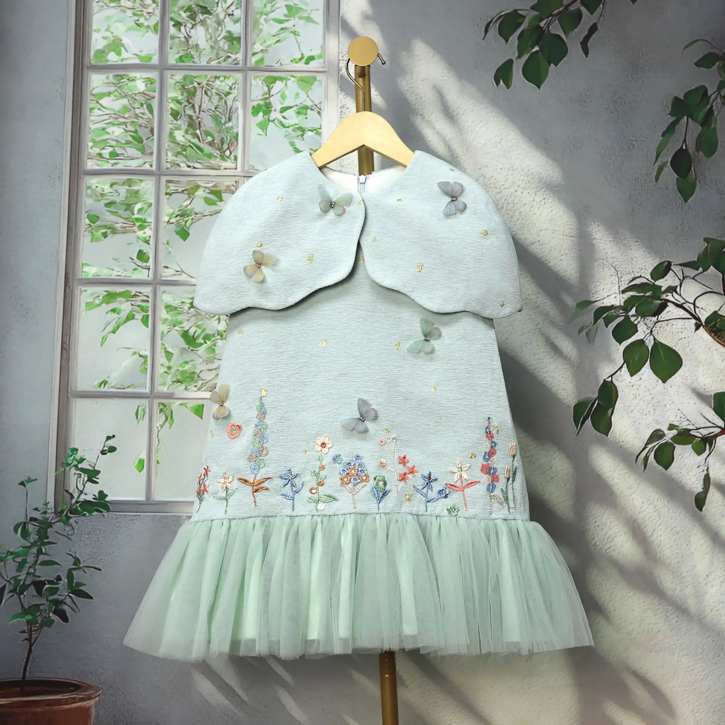 2026 Girls Elegant 3D Floral Bow Princess Gown Dress Children Formal Attire Vestido Costume Birthday Party Kids Clothing Pageant