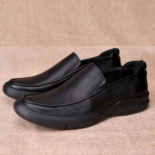 Leather Men Formal Shoes Luxury Brand 2026 Men's Loafers Dress Moccasins Breathable Slip on Black Driving Shoes Plus Size 37-48