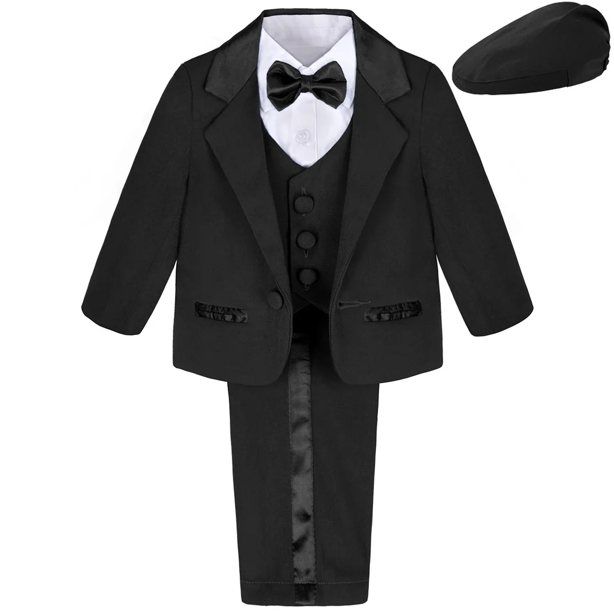 Baby Boy Baptism Outfit Infant Tuxedo Christening Wedding Birthday Celebration Formal Gentleman Suit White 6 Months to 3 Years
