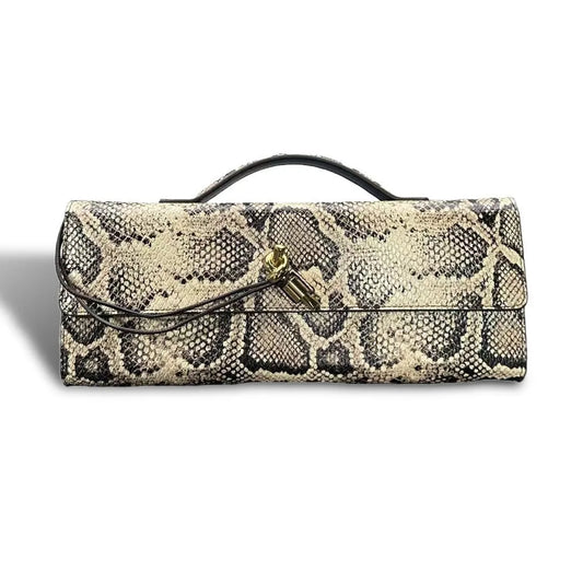High-End Feeling Women's Trendy Crocodile Pattern Evening Bag Vintage Niche Single Shoulder Slant Cross Bag Motorcycle Equipment