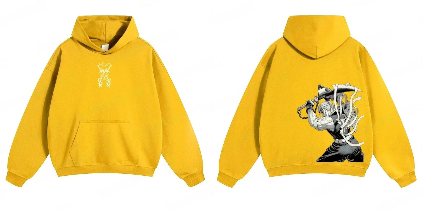 Demon Slayer: Kimetsu no Yaiba Men Hoodie Sweatshirt Tengen Uzui Anime Spring Autumn Boy Long-sleeved Parent-child Outfit