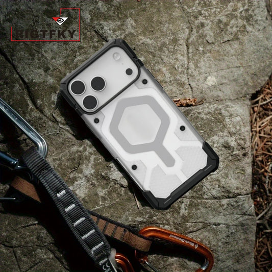 Luxury Heavy Duty Armor Shock Phone Case For Iphone 17 Pro Max Air 16 15 Plus 14 13 12 Pro for MagSafe Rugged Protective Cover