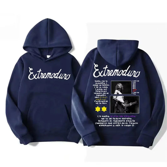 Rock Band Extremoduro Tour 2025 Merch Hoodie Men Women Fashion Retro Casual Cozy Sweatshirt Hip Hop Punk Style Oversized Hoodies