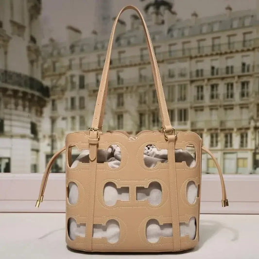 High-end Brand Women's Handbag Fashion Hollow 2026 New Large Capacity Simple Shoulder Bag