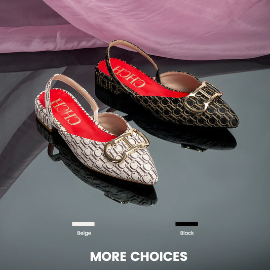 Classic Women's New 2024 Women's Low Heel Sandals Fashion Retro Design Letter Women's New Low Heel Shoes