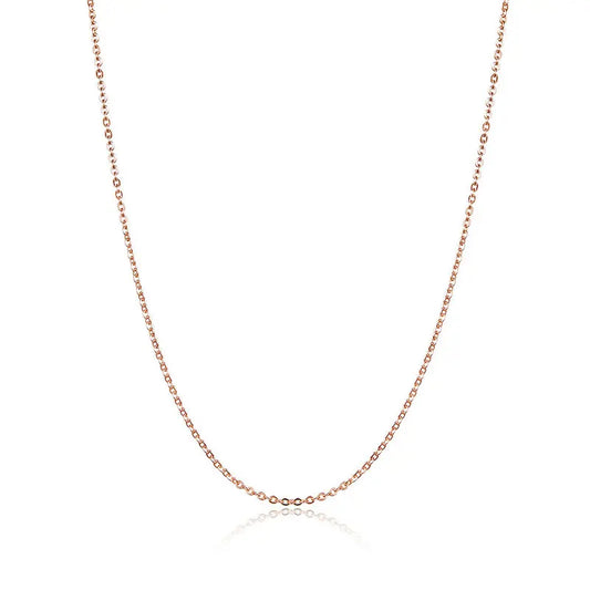 Authentic Gold Color 925 Sterling Silver Basic Cable Chain Necklace Pendant for Women Long Chain Fashion Jewelry SCA016