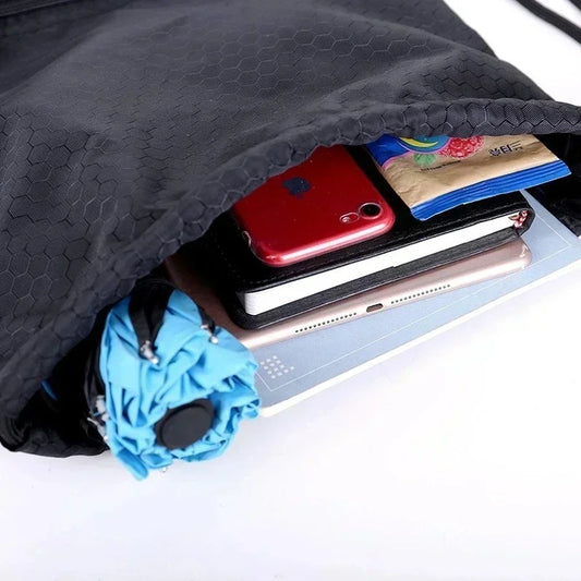 Sport 5 Color Drawstring Pocket Simple Backpack Men's and Women's Fitness Backpack Lightweight Basketball Bag Oxford Zipper Bags