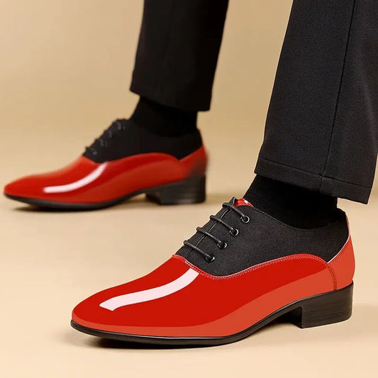 Patent Leather Pointed Toe Social Shoe for Men Spring Autumn Gentleman Office Low Price Luxury Designer Official Dress Shoes Man