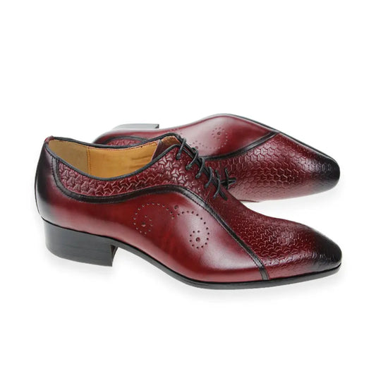 High Quality Formal Genuine Leather Shoes Men's Evening Wedding Comfortable Footwear Side Carving Shoes Black Brown Brogue