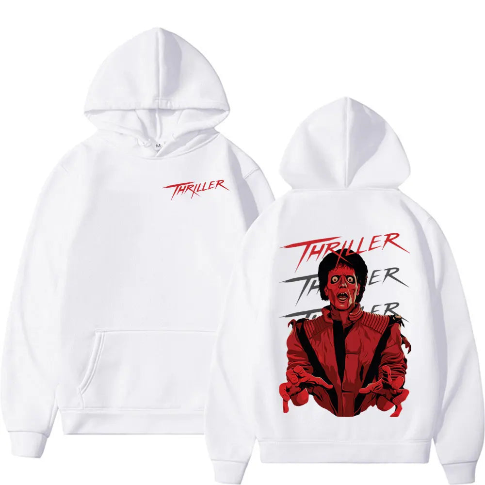 King of Pop Michael Jackson Thriller Hoodies Men's Women Harajuku Vintage Style Sweatshirts High Quality Casual Hoodie Pullovers