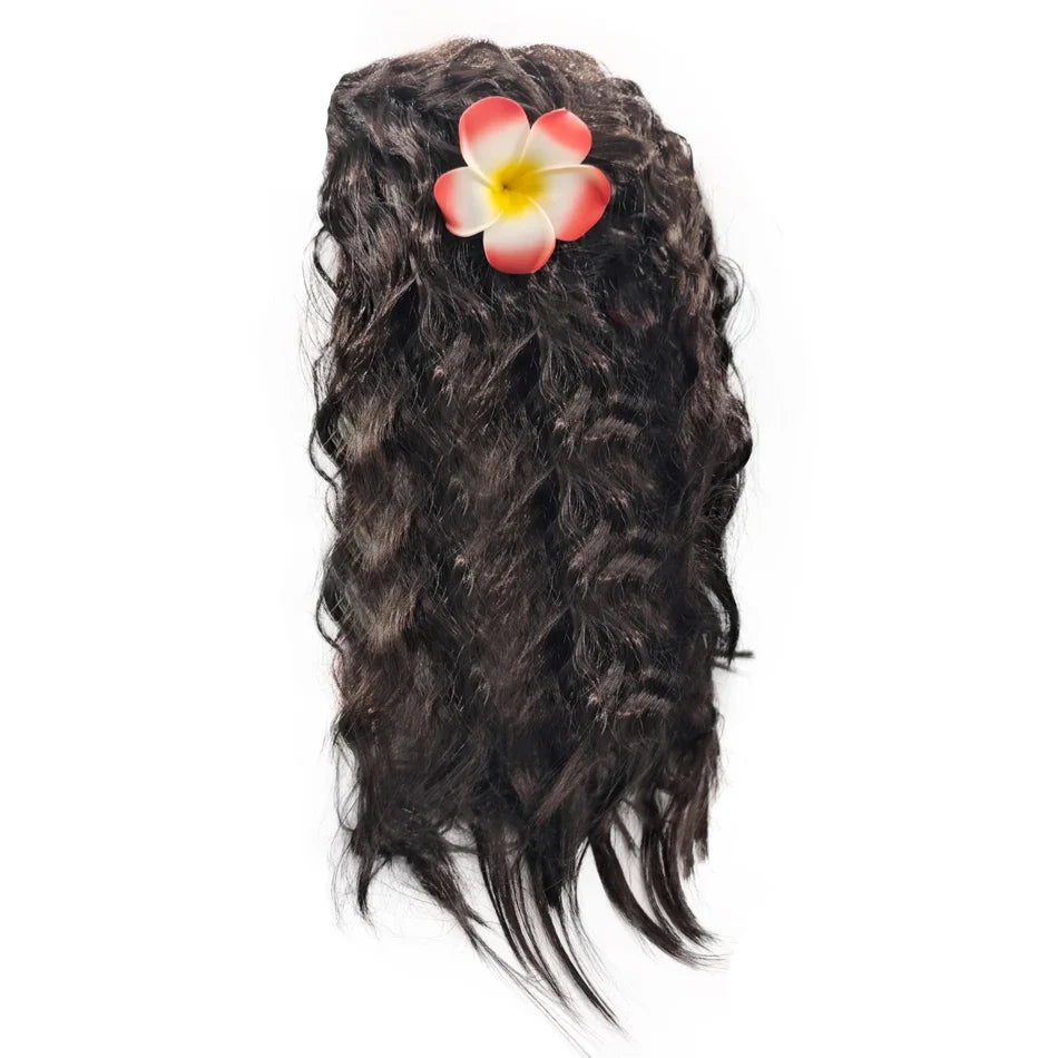 Moana Dress Kids Girls Children Cosplay Princess Birthday Carnival Party Costume with Necklace Flower Set Summer