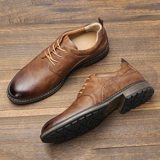 40-46 Size Men's Casual Leather Shoes Comfortable Fashion Brand 2025 Trendy Footwear