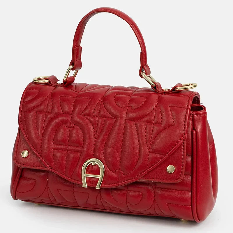 New Retro Women's Bag with Solid Color Letter Printing Exquisite Handbag, High-quality Multifunctional Niche Aesthetic Bag