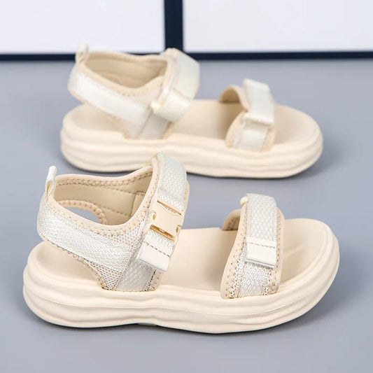 A pair of children's summer open-toe mesh sports sandals, soft, comfortable, cool and casual shoes, size 30-38,BD-L05