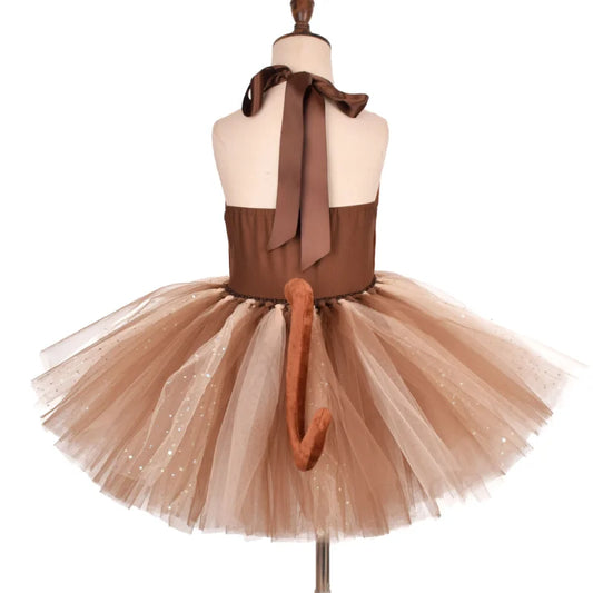 Animal Monkey Children's Mesh Tutu Dress Children's Day Cosplay Costumes Girls Performance Dance Costumes