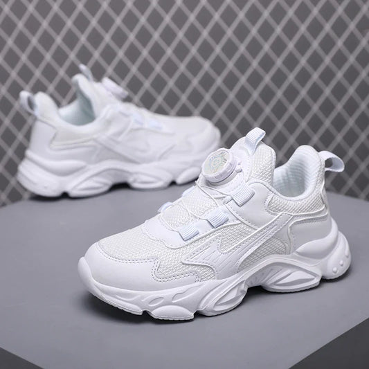 Children's Basketball Sports Shoes Breathable Student White School Walking Shoes Anti-skid Boys Girls Casual Running Sneakers