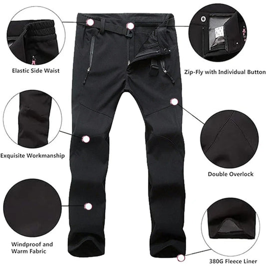 Young Girl Autumn Winter Pants Camping Skiing Hiking Waterproof Windproof Soft Shell Fleece Warm Outdoor Sports Trekking