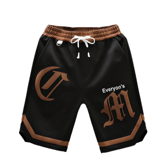 2025 Summer Men's Running Shorts Casual Jogging Sport Short Pants patchwork Print Drawstring Loose Dry Gym Sports Shorts
