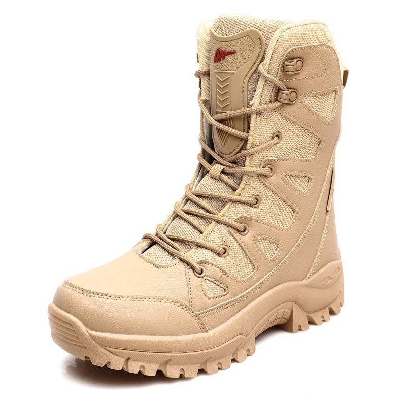 New High Top Men's Shoes Waterproof Winter Boots Warm Plush Snow Boots Men Lace Up Casual Anti-Slip Ankle Footwear 36-46