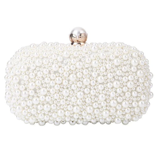 Luxury Wedding Evening Dress Bag Chain Shoulder Bag Women's Pearl Wallet Women's Party Handbag Fashion Designer Brand Purse