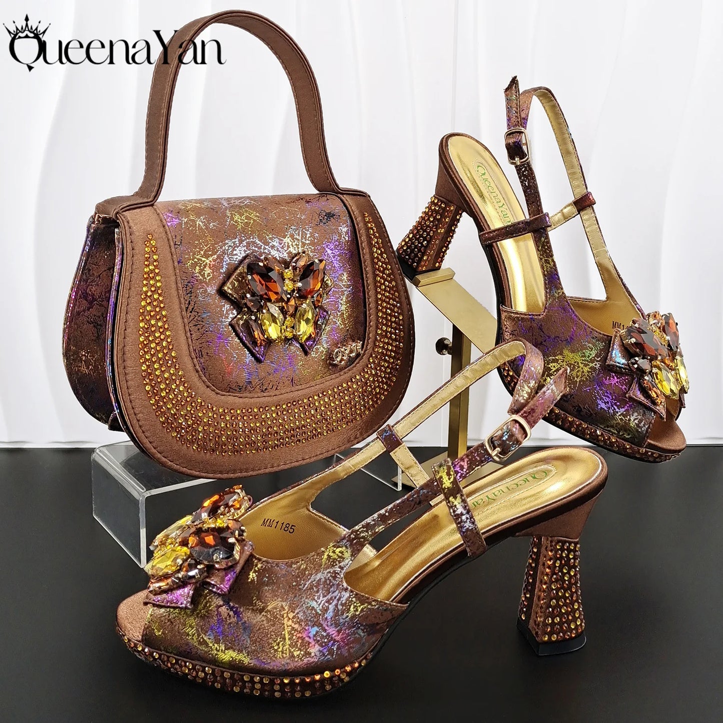 2026 Essential for Banquets High Quality Designer Luxury Shoes and Bag Exquisite HandBag with Peep Toe Shoes Sexy High-Heeled