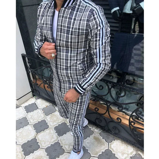 Men's Outdoor Sports Suit New Style Quick Dry Sweatshirt Pants 2-Piece Set Cross-Border Casual Attire For Active Men
