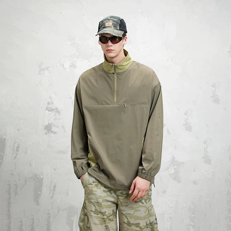 Autumn Utility Sweatshirt | Water-Repellent + Static Control + 4-Way Stretch (Unisex) Casual Loose Fit T-Shirt