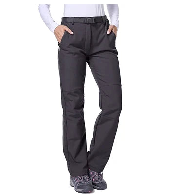 Women Winter Ski Trekking Pants Hiking Snow Autumn Outdoor Soft Shell Thick Cloth Keep Warm Windproof Warm Camping Trousers