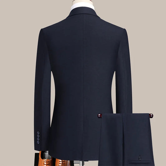 The 2025 New Men's Fashionable, Stylish and High-End Wool Suit Is Crisp and Well-Shaped, with a Perfect Business and Casual Two-