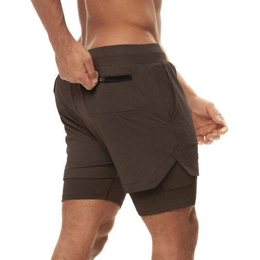Plus 5XL Men's Fitness Shorts 2 IN 1 Jogger Streetwear Shorts Gym Bodybuilding Breathable Quick Dry Running Shorts Huge Size